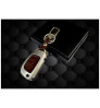 Car Flip Key Cover case fob for Old Model Hyundai Verna in Zinc Alloy Metal and Leather Brown Color