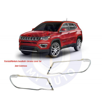 Headlight Chrome Cover for Jeep Compass (SET OF 2 PCS)