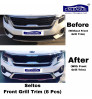 Car Chrome Plated Front Grill Trim Exterior Accessories for Kia Seltos(Set of 6pcs)