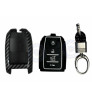 Car Zinc Alloy KEYLESS Key Cover Case Fob for Kia Seltos in Metal Checks Black Color