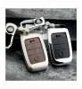Car 4 Button KEYLESS Remote Key Cover case fob for Kia Seltos in Zinc Alloy and Leather Black Color