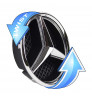 Car LED Bonnet Front Radiator Racing Grilles Logo Light Accessories for Mercedes Benz(White Color)
