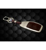 KEYLESS Key cover case fob for Mercedes-Benz E200 E260 E300 E320 in Zinc alloy and leather Brown color