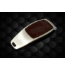 KEYLESS Key cover case fob for Mercedes-Benz E200 E260 E300 E320 in Zinc alloy and leather Brown color