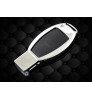 KEYLESS Key cover case fob for Mercedes-Benz W204 W205 W212 C E S GLA AMG in Zinc alloy and leather Black color
