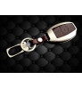 KEYLESS Key cover case fob for Mercedes-Benz W204 W205 W212 C E S GLA AMG in Zinc alloy and leather Brown color (Without top point cover)