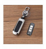 Car 3 Button KEYLESS Remote Key Cover case fob for MG Hector in Zinc Alloy and Leather Black Color