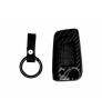 Car 3 Button Flip Key Cover Case Fob for Skoda Octavia,Laura,Superb,Yeti,Fabia,Rapid in ABS Fiber Checks Black color