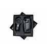Car 3 Button Flip Key Cover Case Fob for Skoda Octavia,Laura,Superb,Yeti,Fabia,Rapid in ABS Fiber Checks Black color