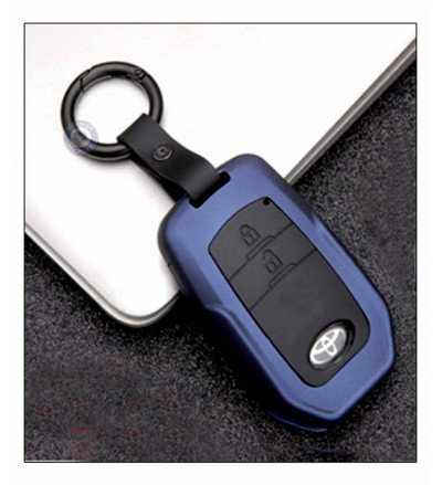 Car KEYLESS Key Cover Case Fob for Toyota Crysta Top Model in ABS Fiber Blue color