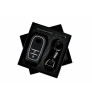 Car 2 Button Zinc Alloy KEYLESS Key Cover Case Fob for Toyota Crysta Top Model in Metal Black with Radium White Color