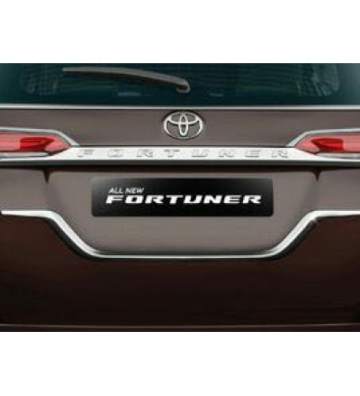Rear Number Plate U Chrome Exterior Accessories for Toyota Fortuner
