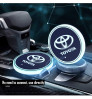 LED Logo Cup Holder 7 Colors Changing Atmosphere Lamp for Toyota