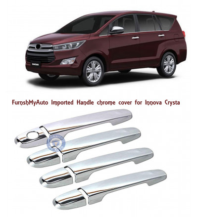 Imported Chrome Door Handle Latch Cover for Toyota Innova Crysta (Premium Quality car Chrome Accessories)