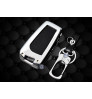 Car Flip Key cover case fob for Toyota Crysta BASE MODEL in Zinc alloy and leather Black color