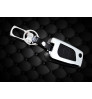 Car Flip Key cover case fob for Toyota Crysta BASE MODEL in Zinc alloy and leather Black color