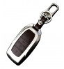 Car remote Key Cover Case Fob for Toyota New Fortuner in Zinc Alloy and leather Brown Color