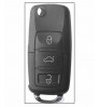 Car Flip Key Cover Case Fob for Base Model Volkswagen Polo ,Jetta, Vento ,Passat  in ABS Fiber Blue color