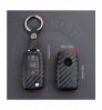 Car Flip Key Cover Case Fob for Base Model Volkswagen Polo,Jetta,Vento,Passat  in ABS Fiber Checks Black  color